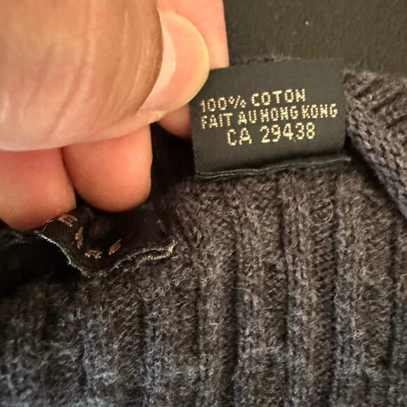 Jeanne Pierre Knit V Neck Cardigan Old Money Minimalist Preppy Gray Size Large - Picture 4 of 8